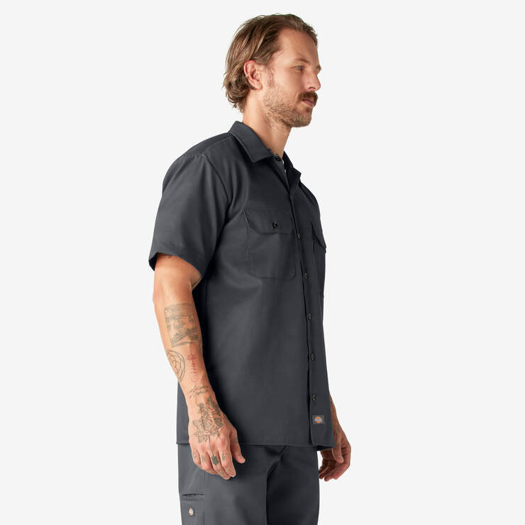 Dickies 1574 Original Short Sleeve Work Shirt — Charcoal