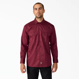 Dickies 574 Original Long Sleeve Work Shirt — Burgundy
