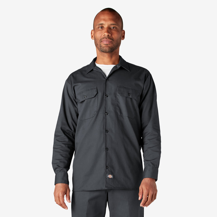Dickies 574 Original Long Sleeve Work Shirt — Charcoal
