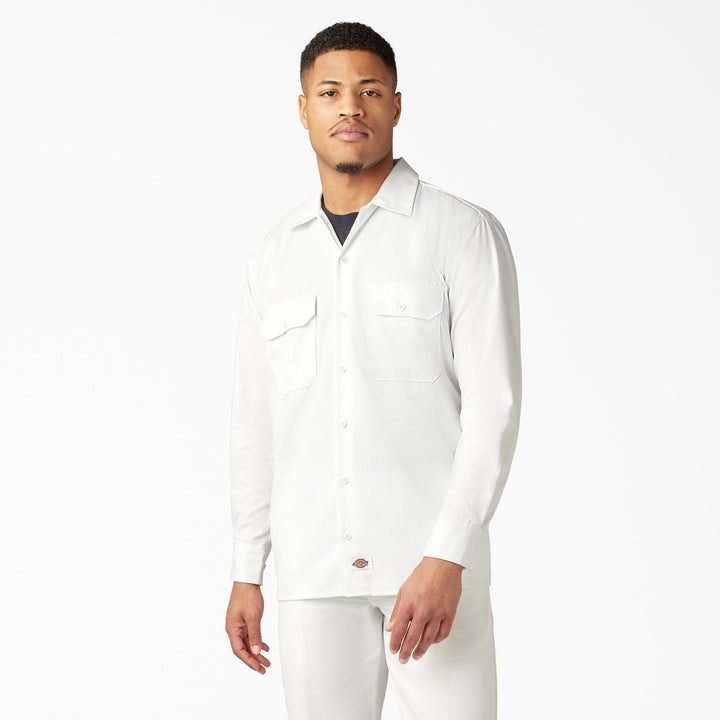 Dickies 574 Original Long Sleeve Work Shirt — White