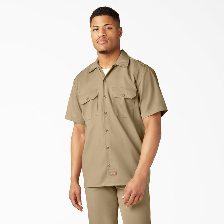 Dickies 1574 Original Short Sleeve Work Shirt — Khaki