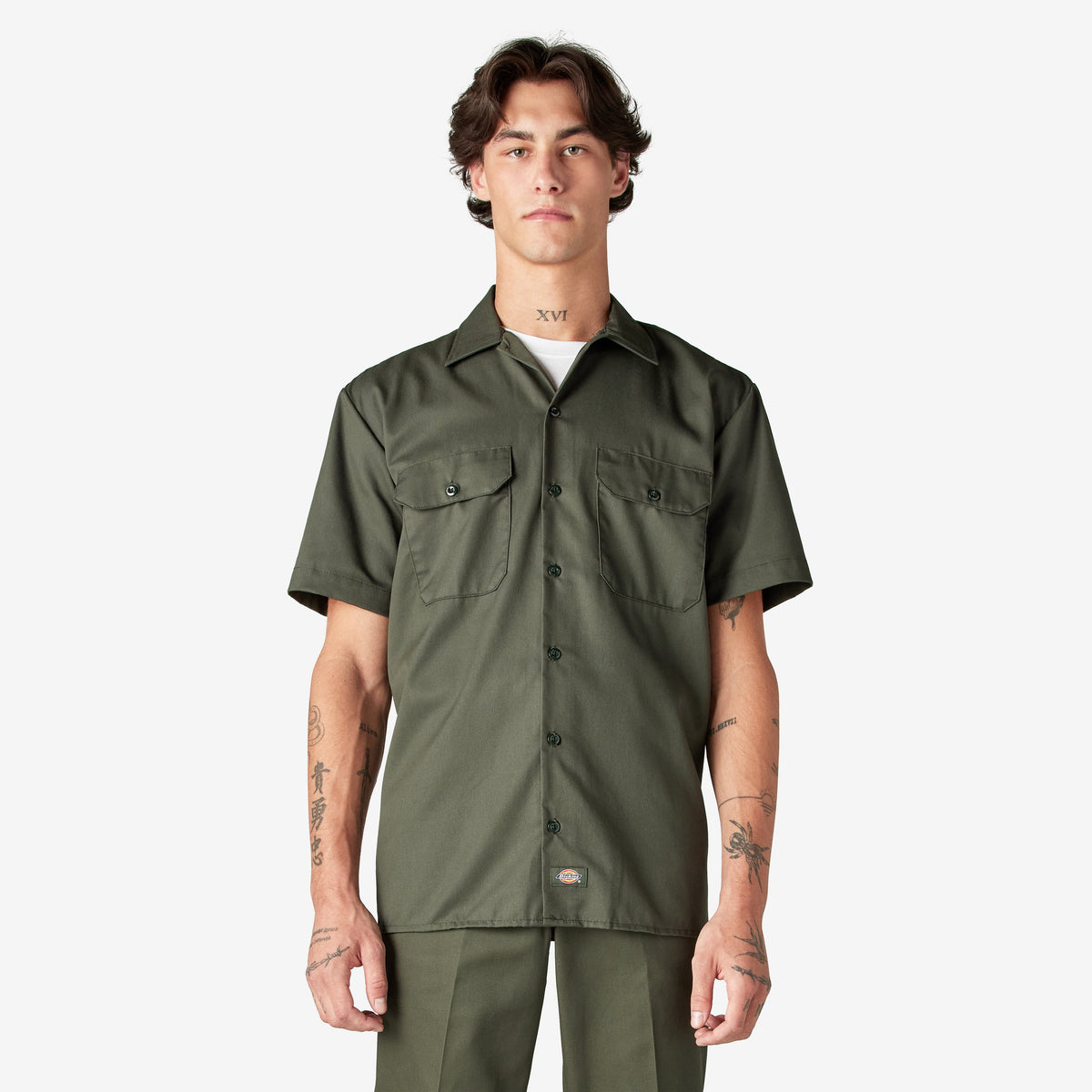 Dickies 1574 Olive Green — front view