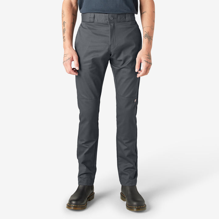 Dickies WP811 FLEX Skinny Fit Double Knee Work Pants — Charcoal