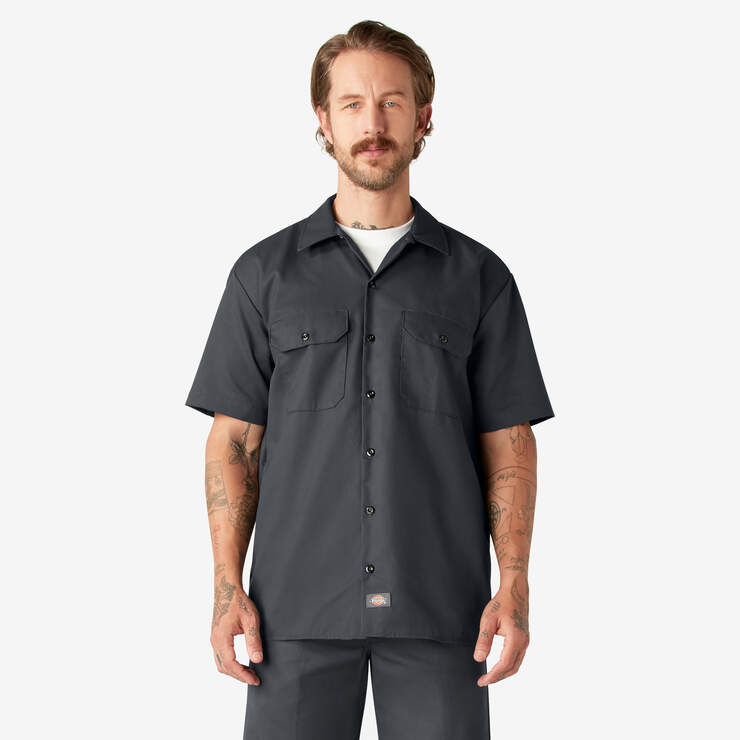 Dickies 1574 Original Short Sleeve Work Shirt — Charcoal