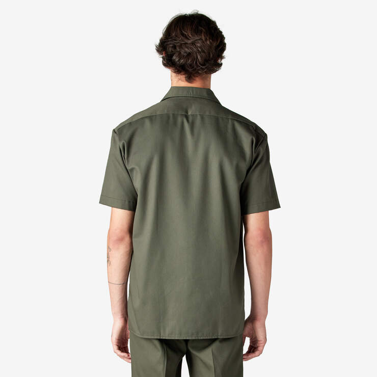 Dickies 1574 Original Short Sleeve Work Shirt — Olive Green