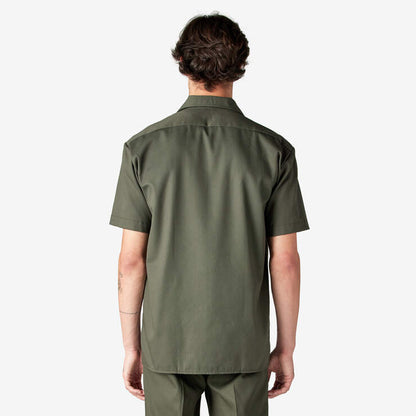 Dickies 1574 Original Short Sleeve Work Shirt — Olive Green