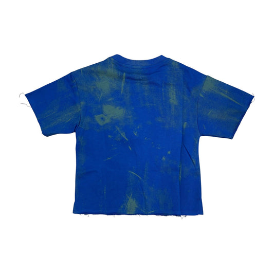 BKYS Kids' No Risk French Terry Cropped Tee — French Blue — back