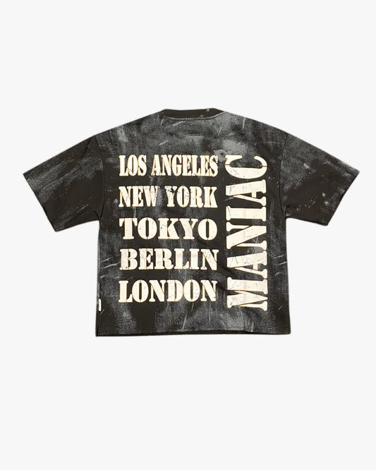 BKYS Maniac French Terry Cropped Tee — Black — back