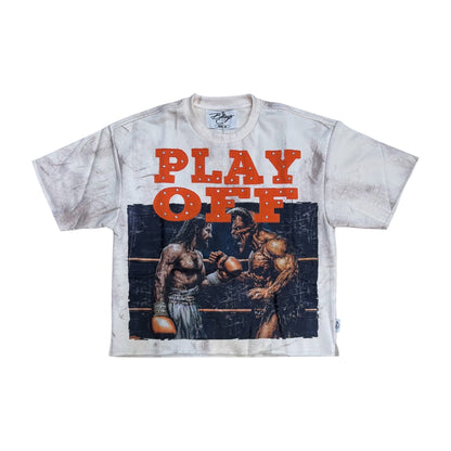BKYS Play Off French Terry Cropped Tee — Off White — front