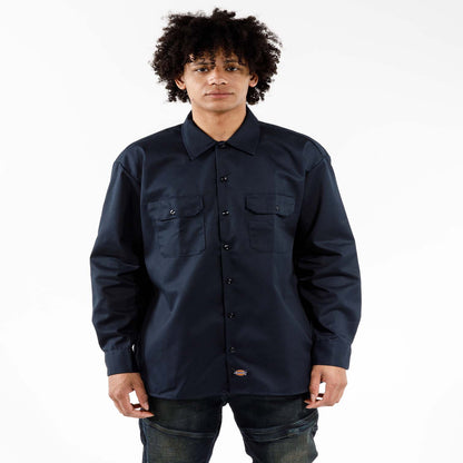 Dickies 574 Original Long Sleeve Work Shirt — Dark Navy