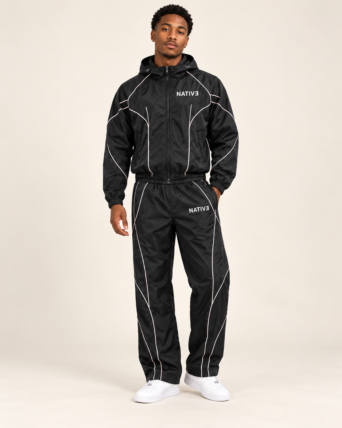 Native nylon set, adults, Black