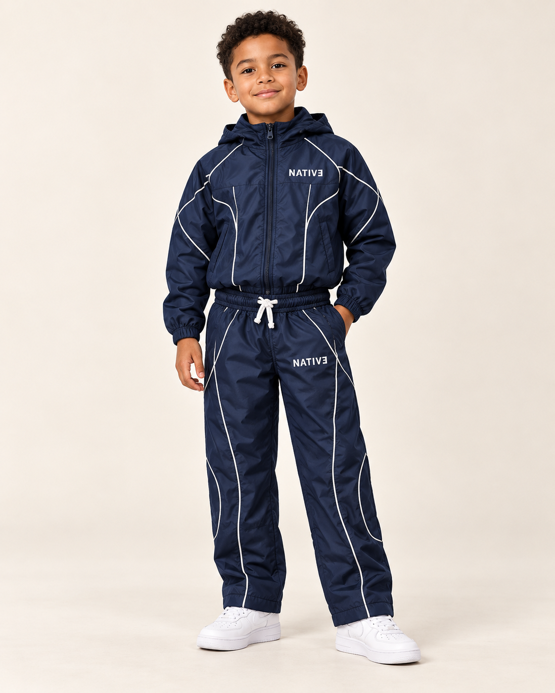 Native nylon set, boys-size-8, Navy