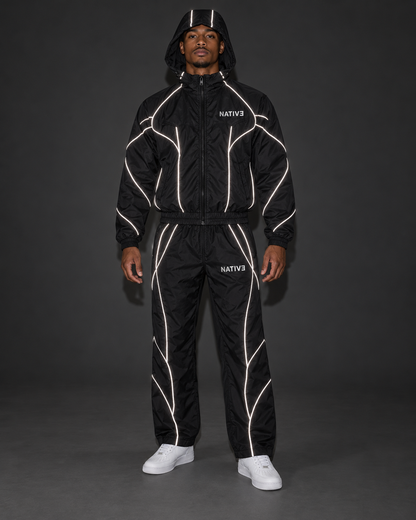 Native nylon set, reflective, Black