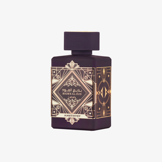 Lattafa Bade'e Al Oud Amethyst — 100 ml Eau de Parfum — bottle front