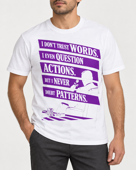 Never Doubt Patterns — White/Purple