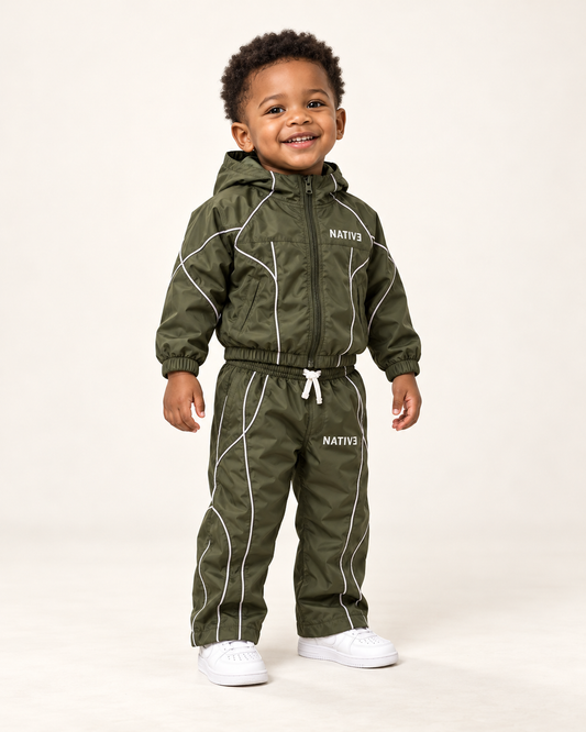 Native nylon set, toddlers-2t, Army Green