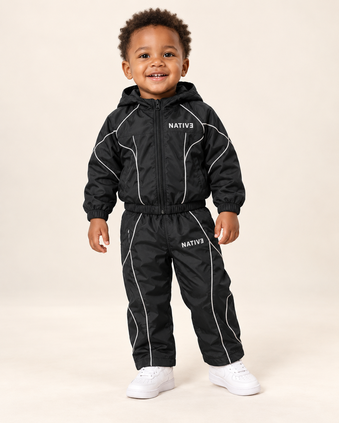 Native nylon set, toddlers-2t, Black