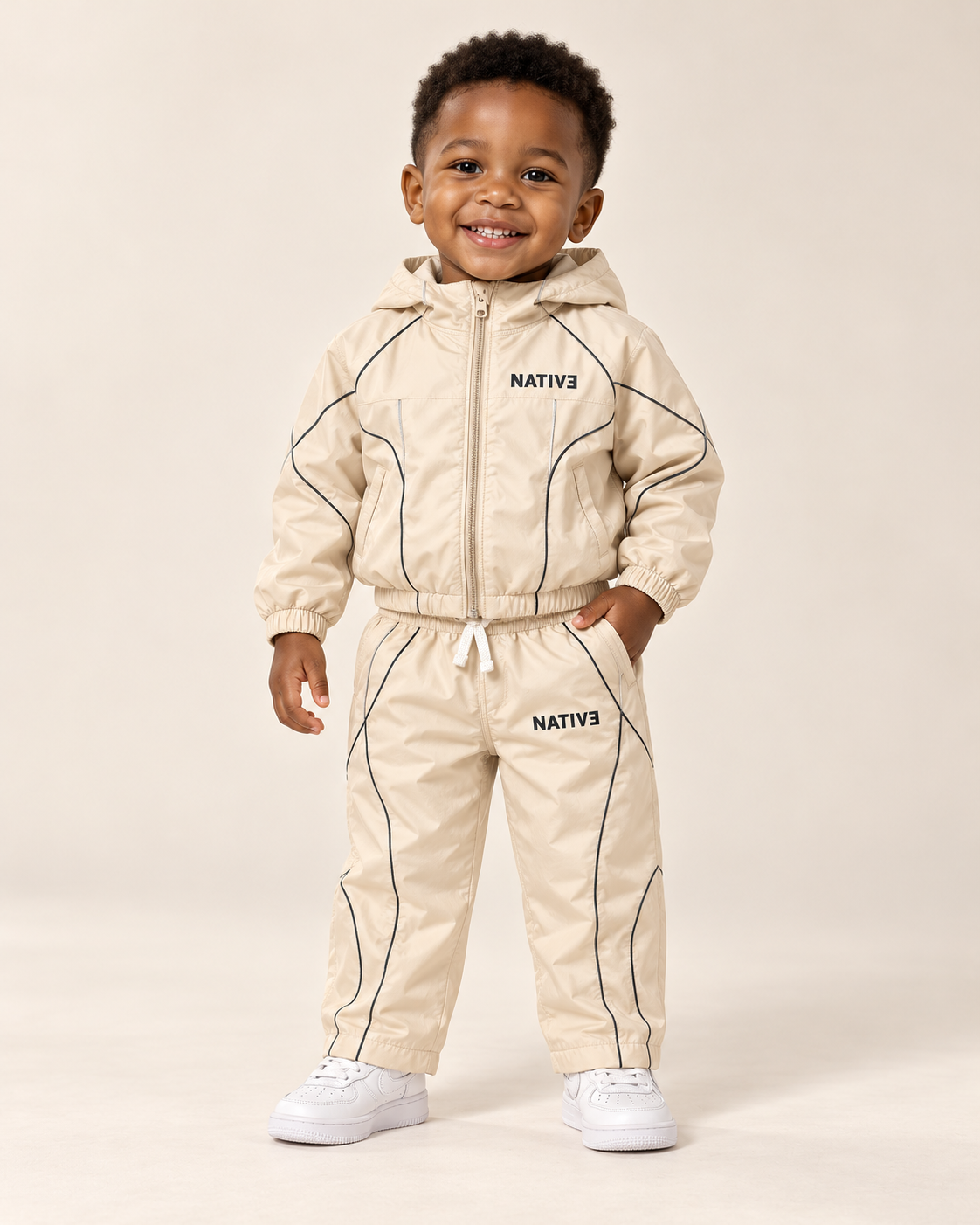 Native nylon set, toddlers-2t, Cream