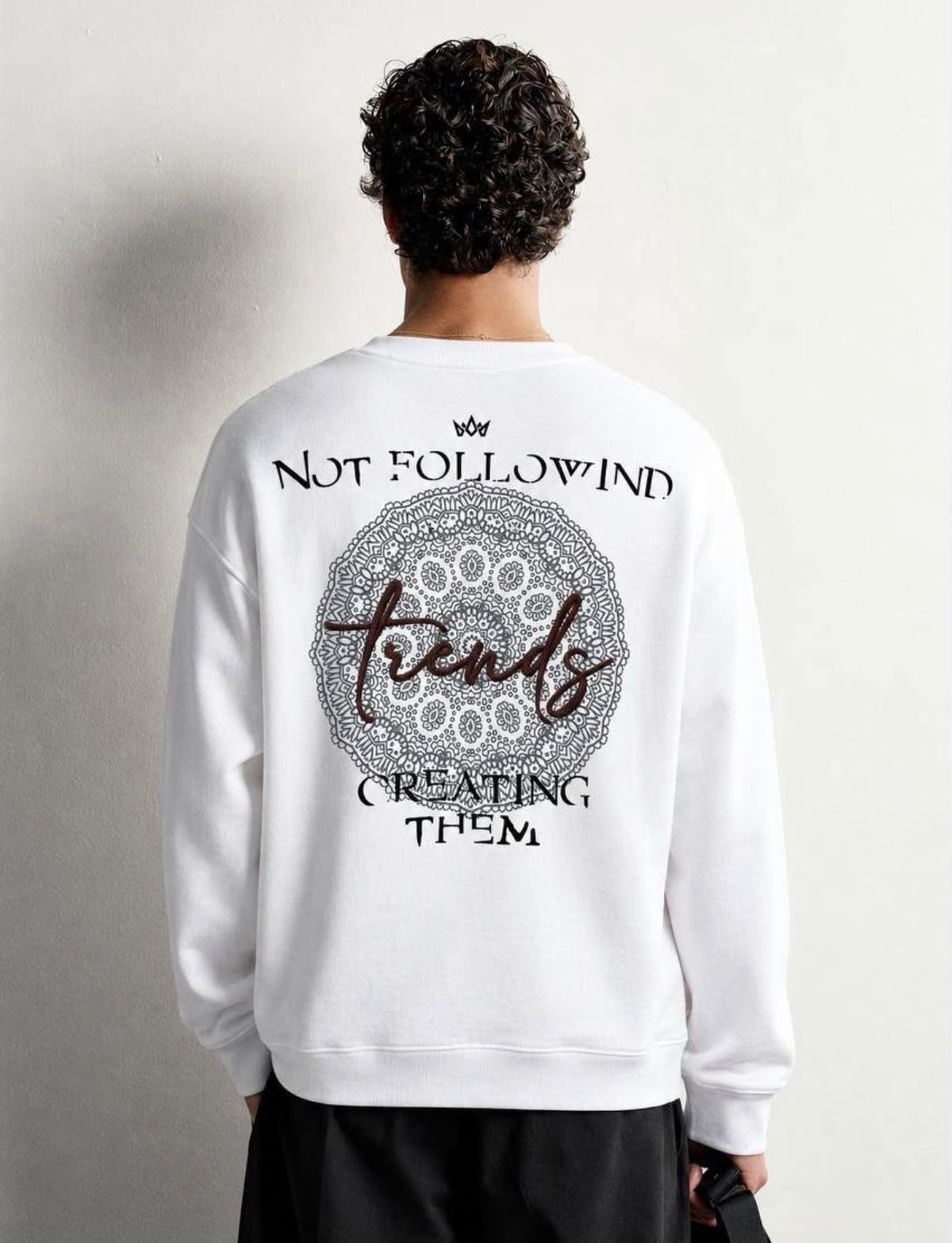 Rich Gang Trends Sweatshirt — White — supplied product photo