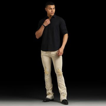 Waimea flare fit jeans in Grey Sand Wash