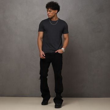 Waimea flare fit jeans in Jet Black